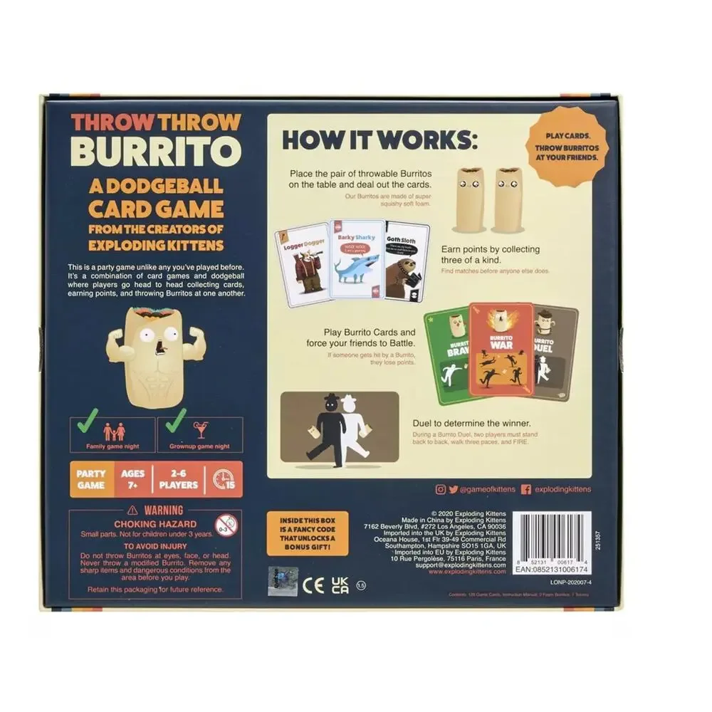 NEW Throw Throw Burrito Game by Exploding Kittens - Picture 4 of 5